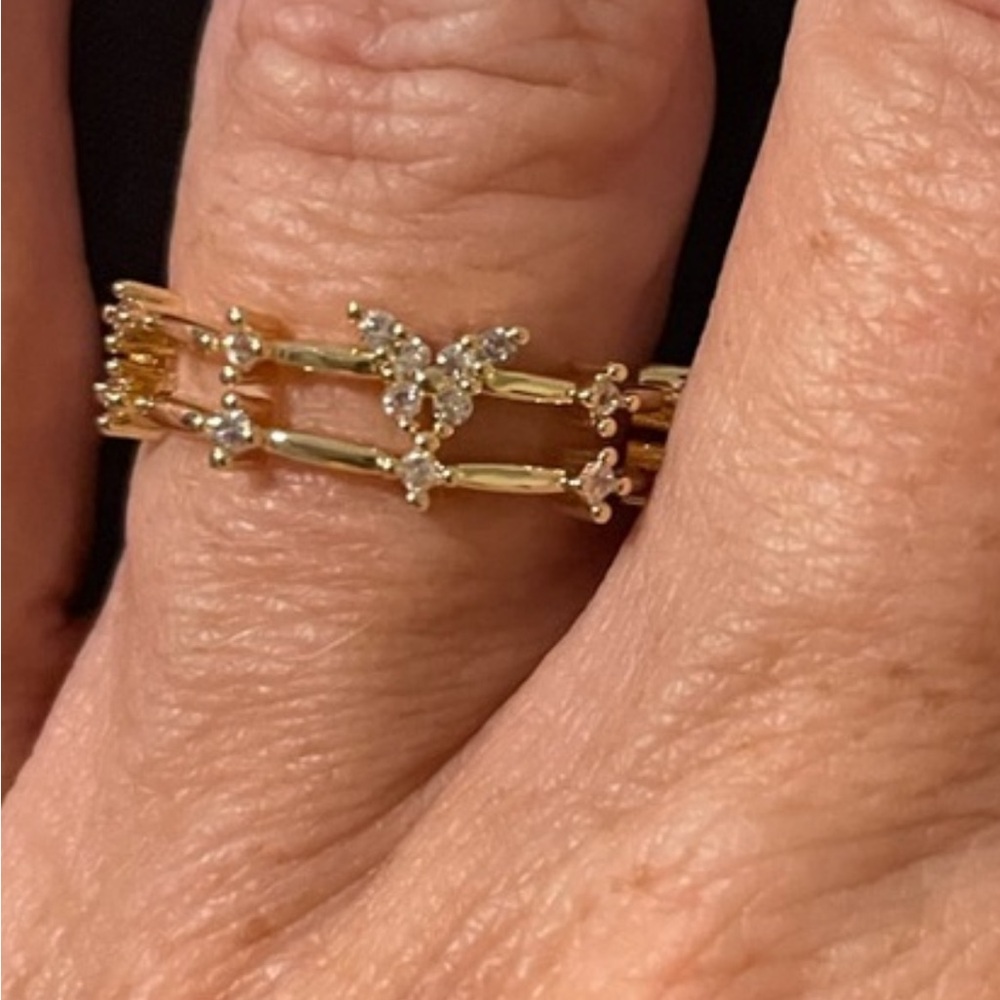 Adjustable Gold And Silver Ring Bundle - image 8